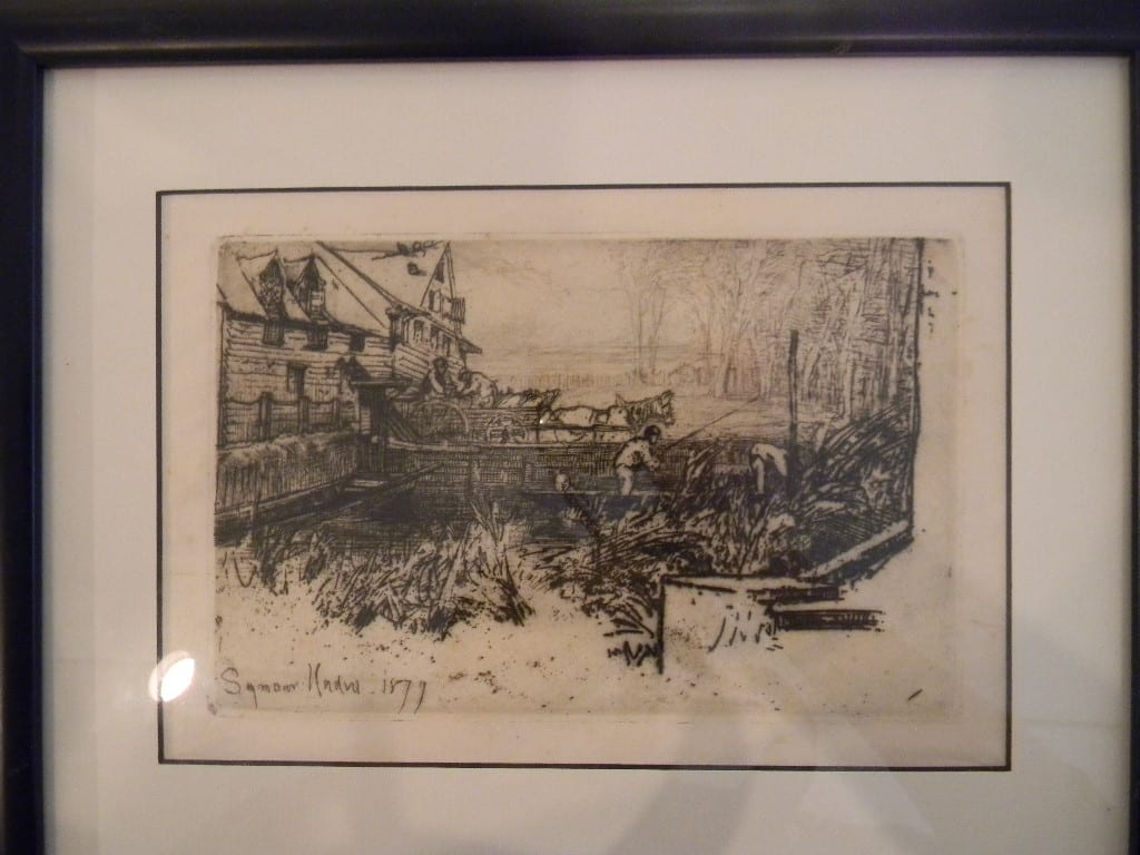 Wagon on a Bridge by Seymour Haden 