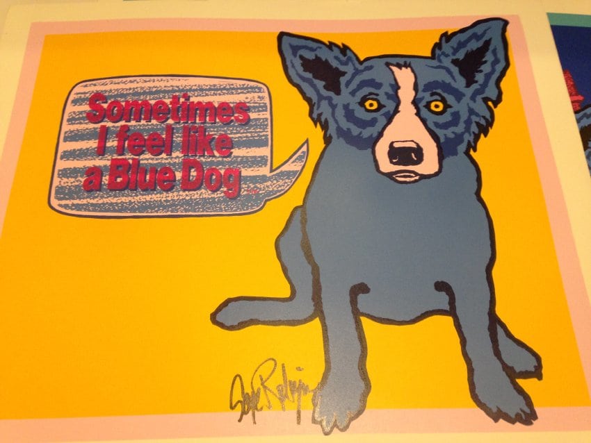 Sometimes I Feel like a Blue Dog by George Rodrigue, Image 1.