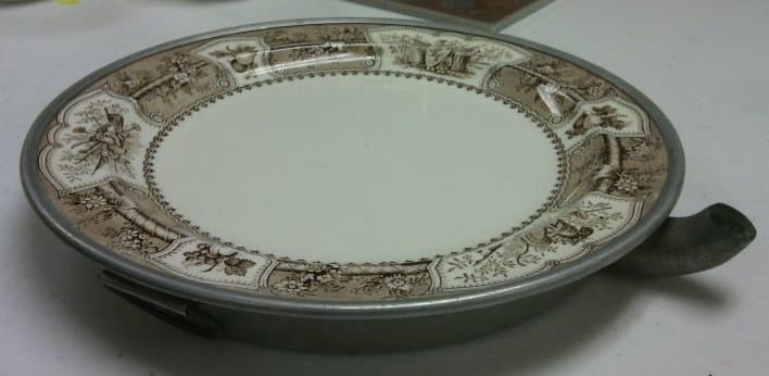 Warming Plate with Brown Pattern by Maker Unknown 