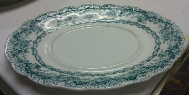 Saucer with Blue and White Floral Pattern by Maker Unknown 
