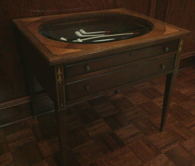 Display Table with Glass Top by Ethan Allen 