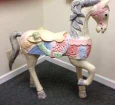 Wood Carved & Hand Painted Model Pony by Unknown 