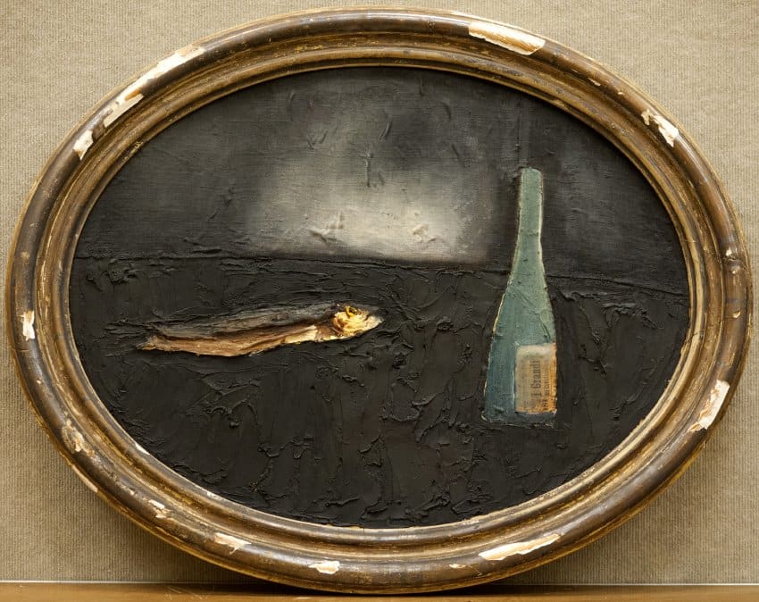 Oval Still Life with Fish (385) by Giuseppe Napoli 