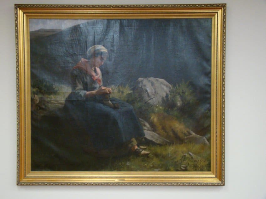 French Peasant Girl - Catinou Knitting by Elizabeth Klumpke 