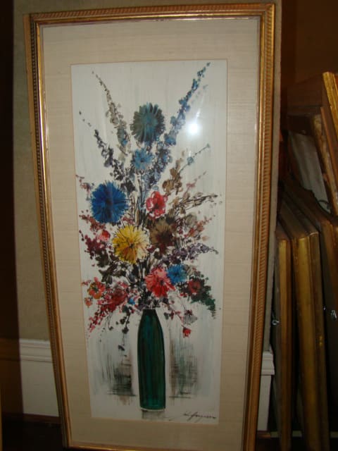 Flowers in Green Vase by John Haymson 