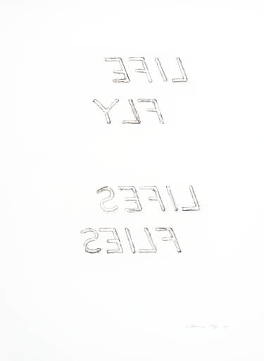 Life Fly Lives Flies by Bruce Nauman 