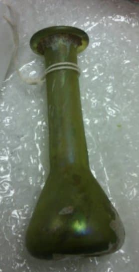 Roman Glass Bottle by Maker Unknown 