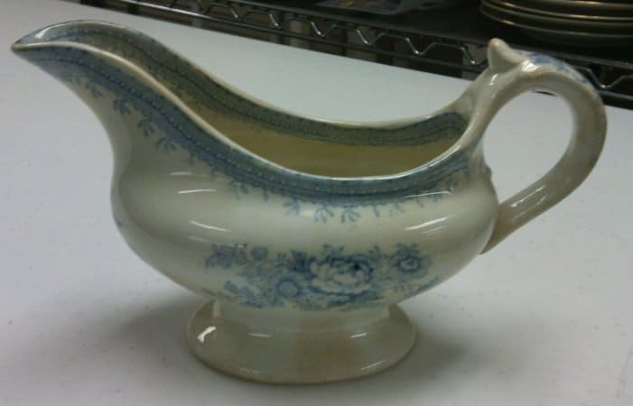 Blue and White Asiatic Pheasant Gravy Boat by Maker Unknown 