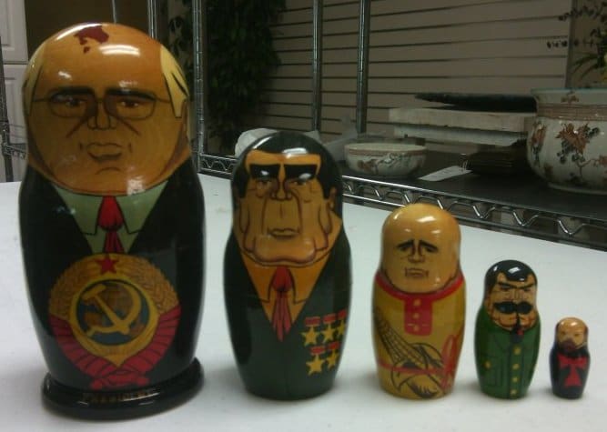 5 Russian Leaders Nesting Dolls 