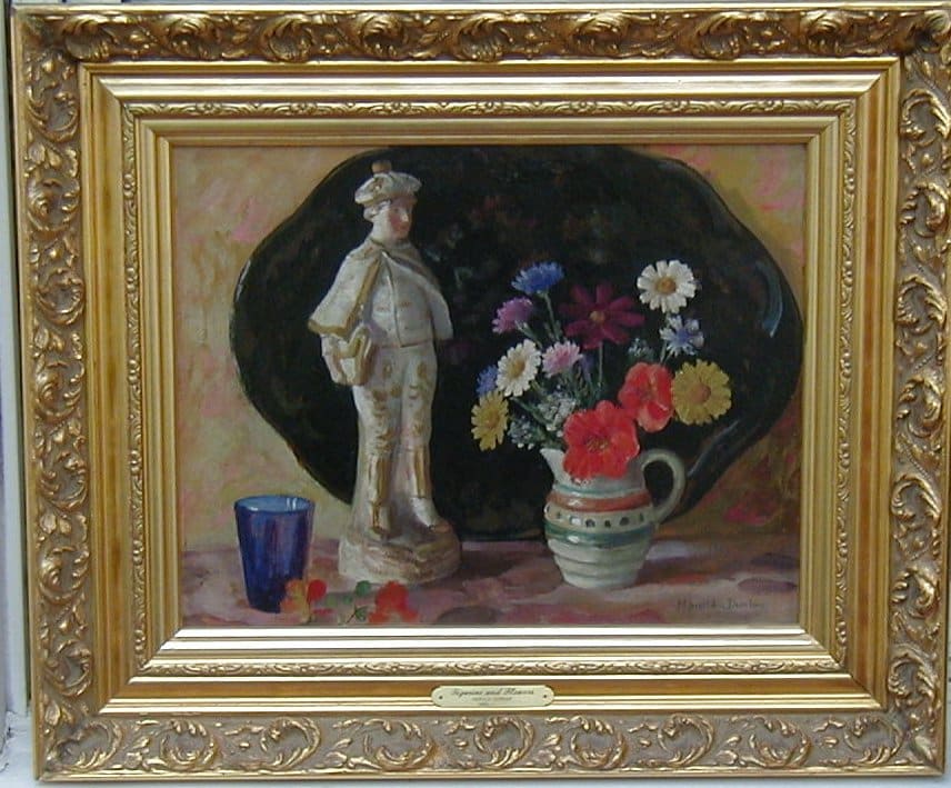 Figurine & Flowers by Harold Dunbar 