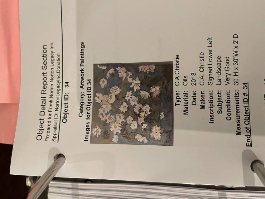 Untitled- landscape ( flowers) by C.A. Christie 