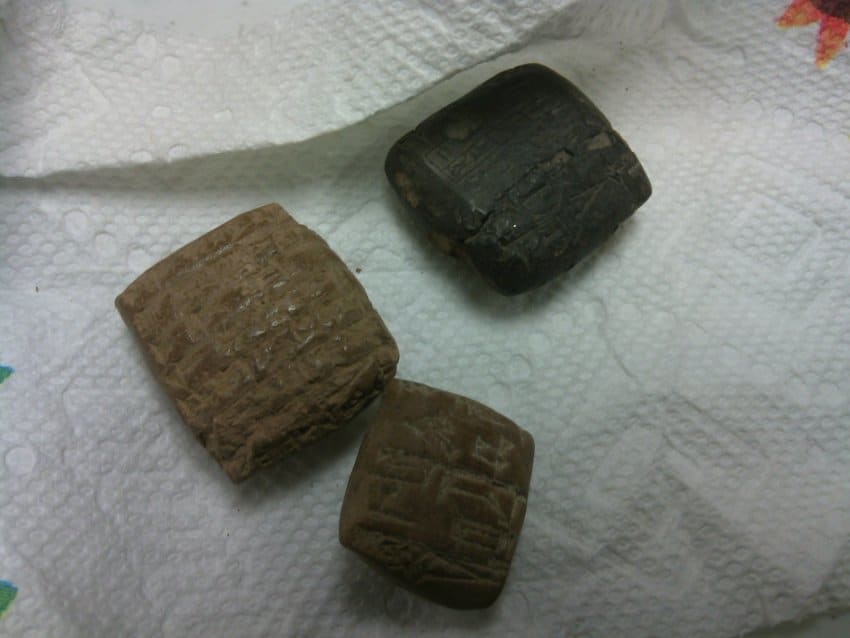 Three Sumerian Transaction Tablets by Maker Unknown 