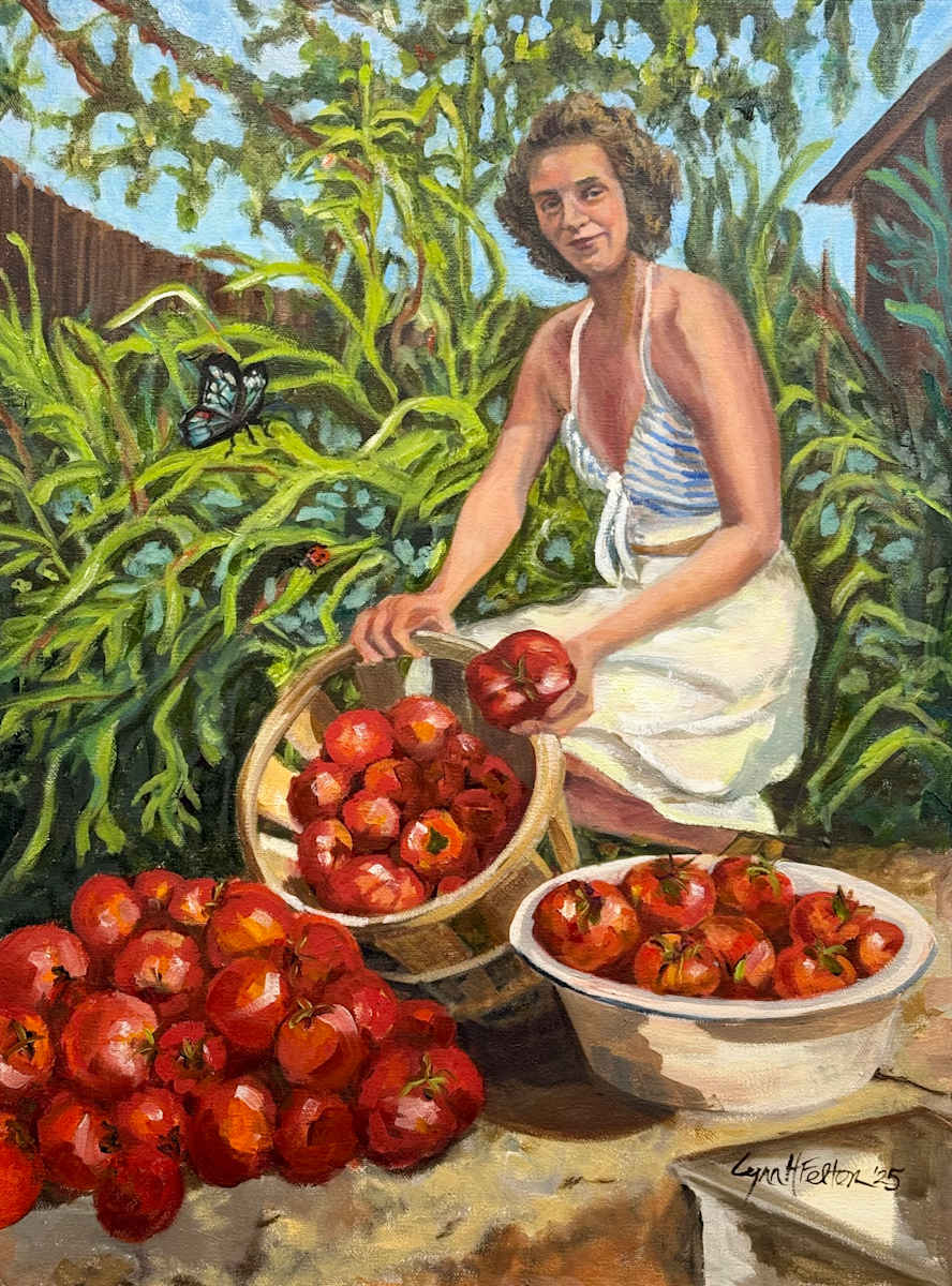 Gathering Tomatoes by Lynn Felton 