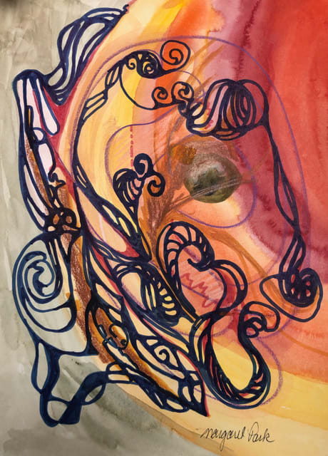 Pensive Scroll by Margaret Park 