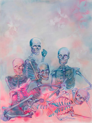THE GRATEFUL CLUB by Sarah Jaynes  Image: THE GRATEFUL CLUB
Sarah Jaynes
2021
Acrylic and Spray Paint
36x48 in

