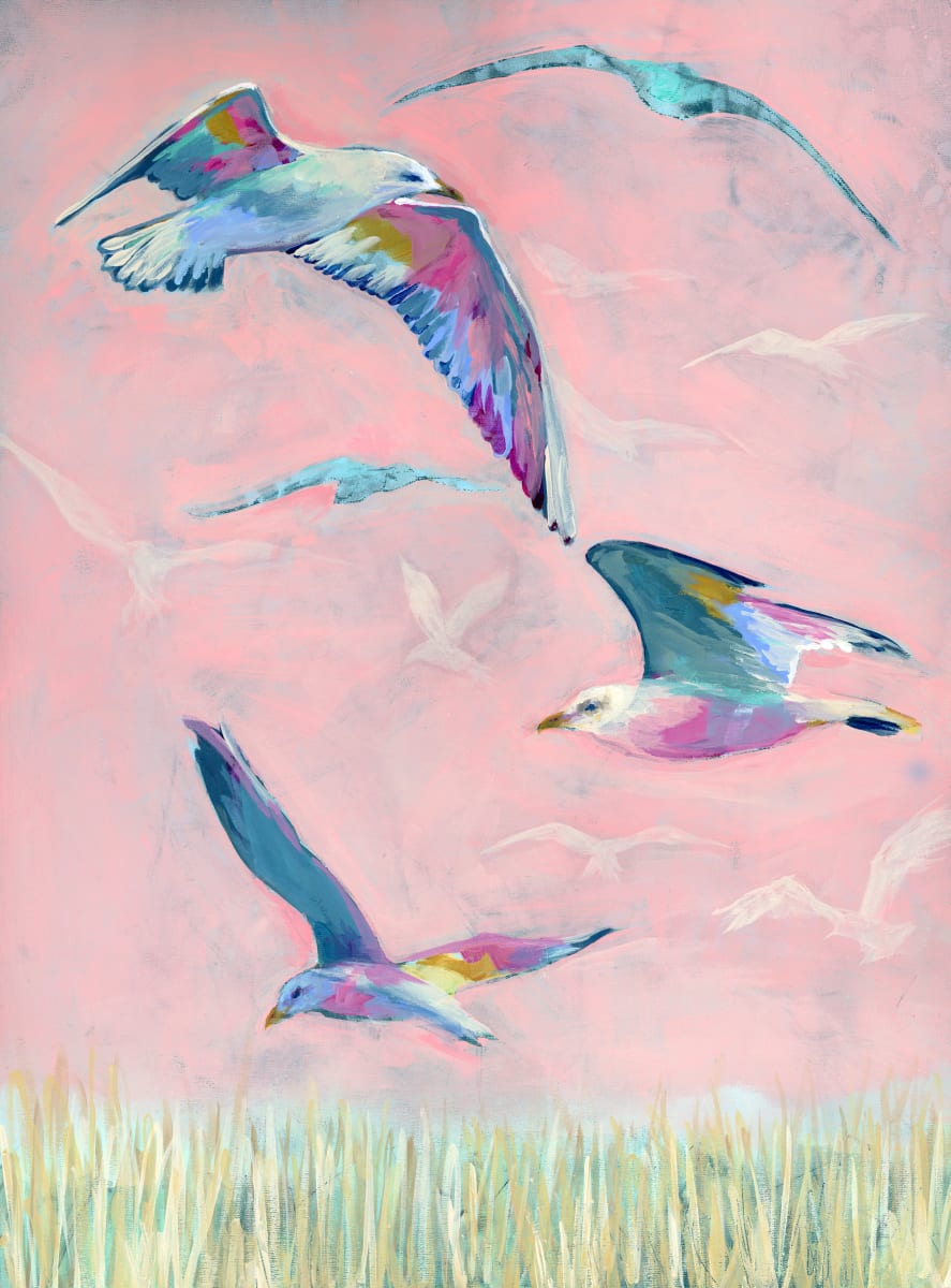 PINK GULLS by Sarah Jaynes  Image: PINK GULLS
Sarah Jaynes
2022
Acrylic and Spray Paint
18x24 in