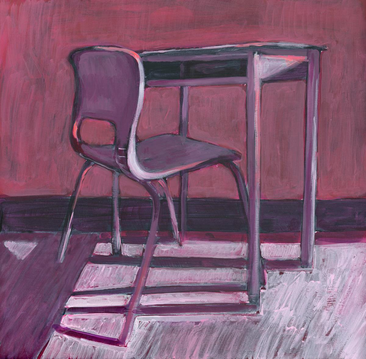 Burgundy Chair (Andrea) by Sarah Jaynes  Image: Burgundy Chair (Andrea)
Acrylic on Wood
14x14
Sarah Jaynes
2022
