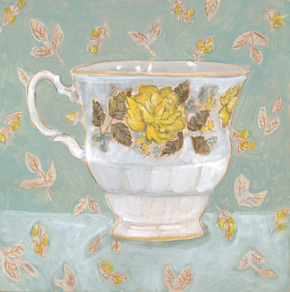 YELLOW ROSE by Sarah Jaynes  Image: YELLOW ROSE
Sarah Jaynes
Acrylic on gallery depth wood
8x8 inches
2023