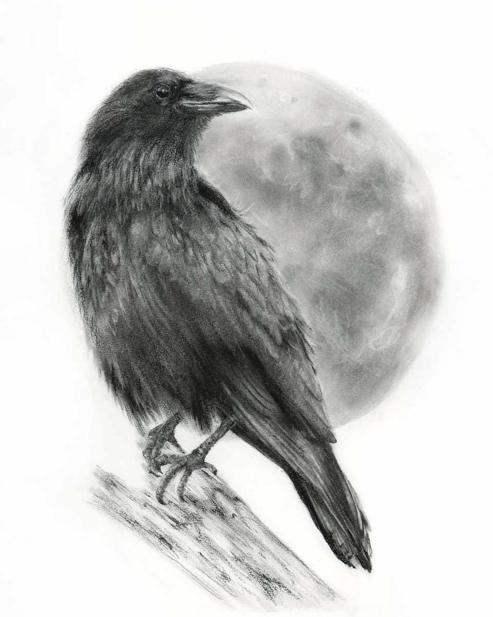 Raven and Moon by Sarah Jaynes, Image 1.