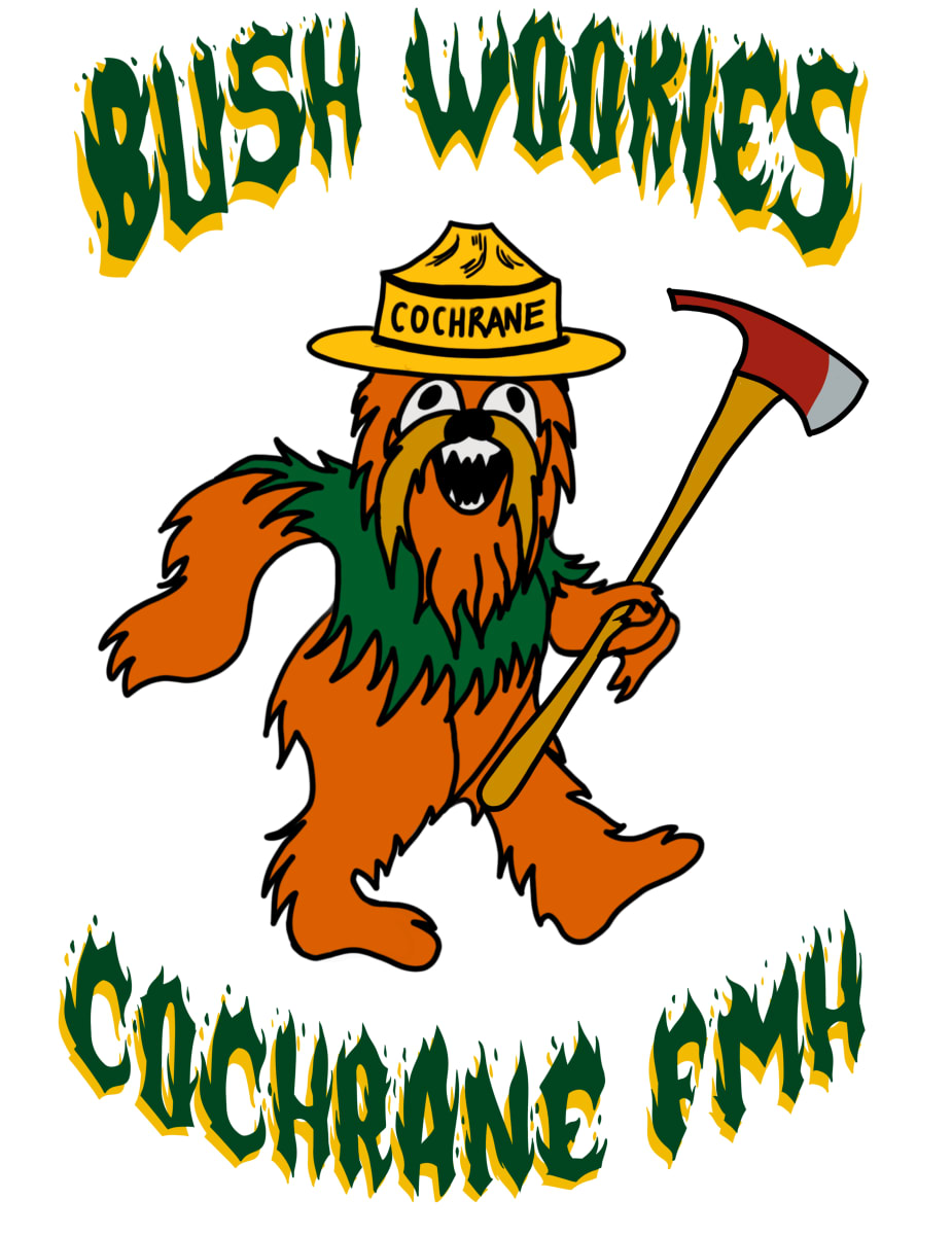 BUSH WOOKIE by Sarah Jaynes  Image: BUSH WOOKIE
Sarah Jaynes
Graphic Design Piece for Cochrane wildfire team
2023