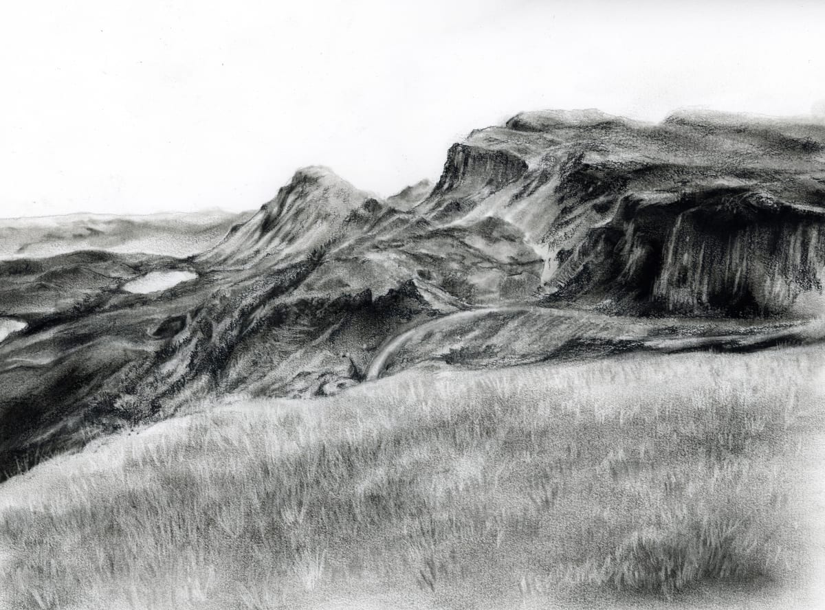 SCOTTISH LANDSCAPE  2 by Sarah Jaynes  Image: SCOTTISH LANDSCAPE  2
Sarah Jaynes
12x16 inches
Charcoal on 140lb paper
2024