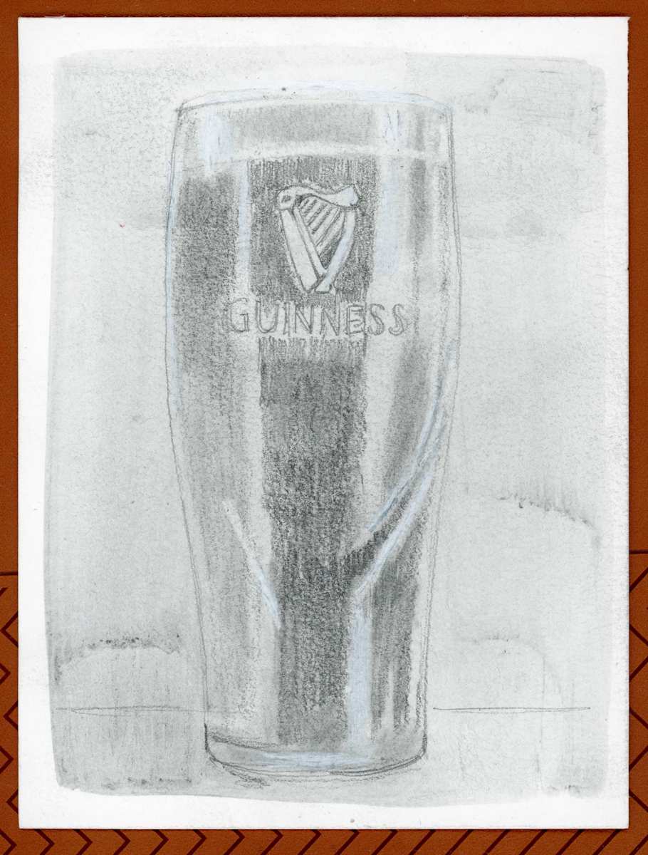 Guiness Sketch by Sarah Jaynes, Image 1.