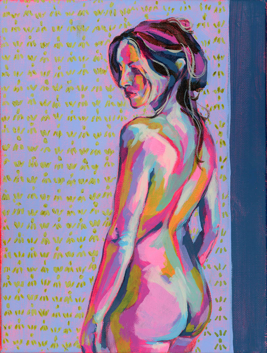 She's Cheeky by Sarah Jaynes  Image: She's Cheeky
Acrylic and Molotow marker on canvas
9x12
Sarah Jaynes
2025
