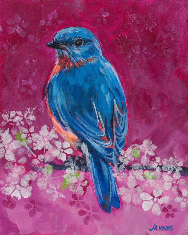 BLUEBIRD FOR GEORGINA by Sarah Jaynes  Image: BLUEBIRD FOR GEORGINA
Sarah Jaynes
2018
Acrylic
8x10 in