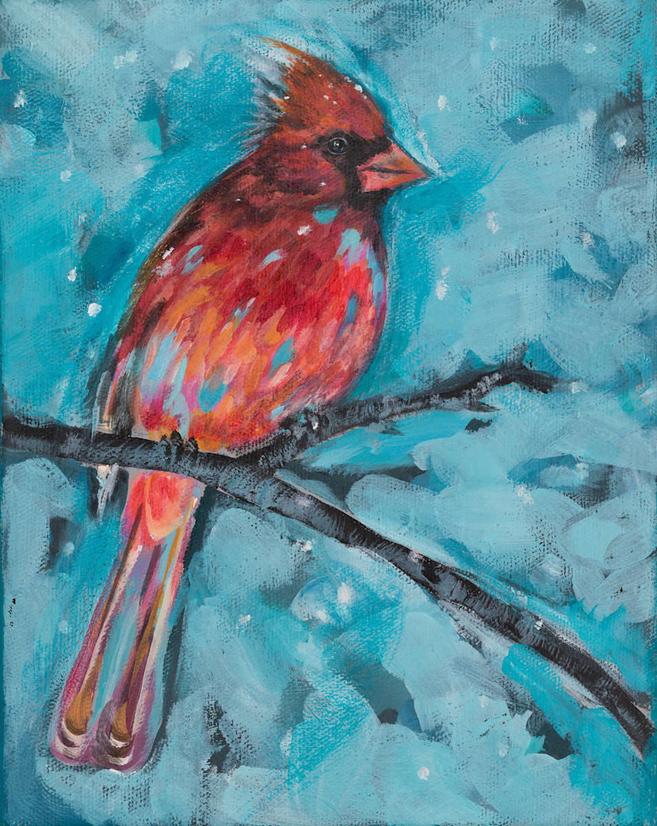 CARDINAL IN SNOW by Sarah Jaynes, Image 1.