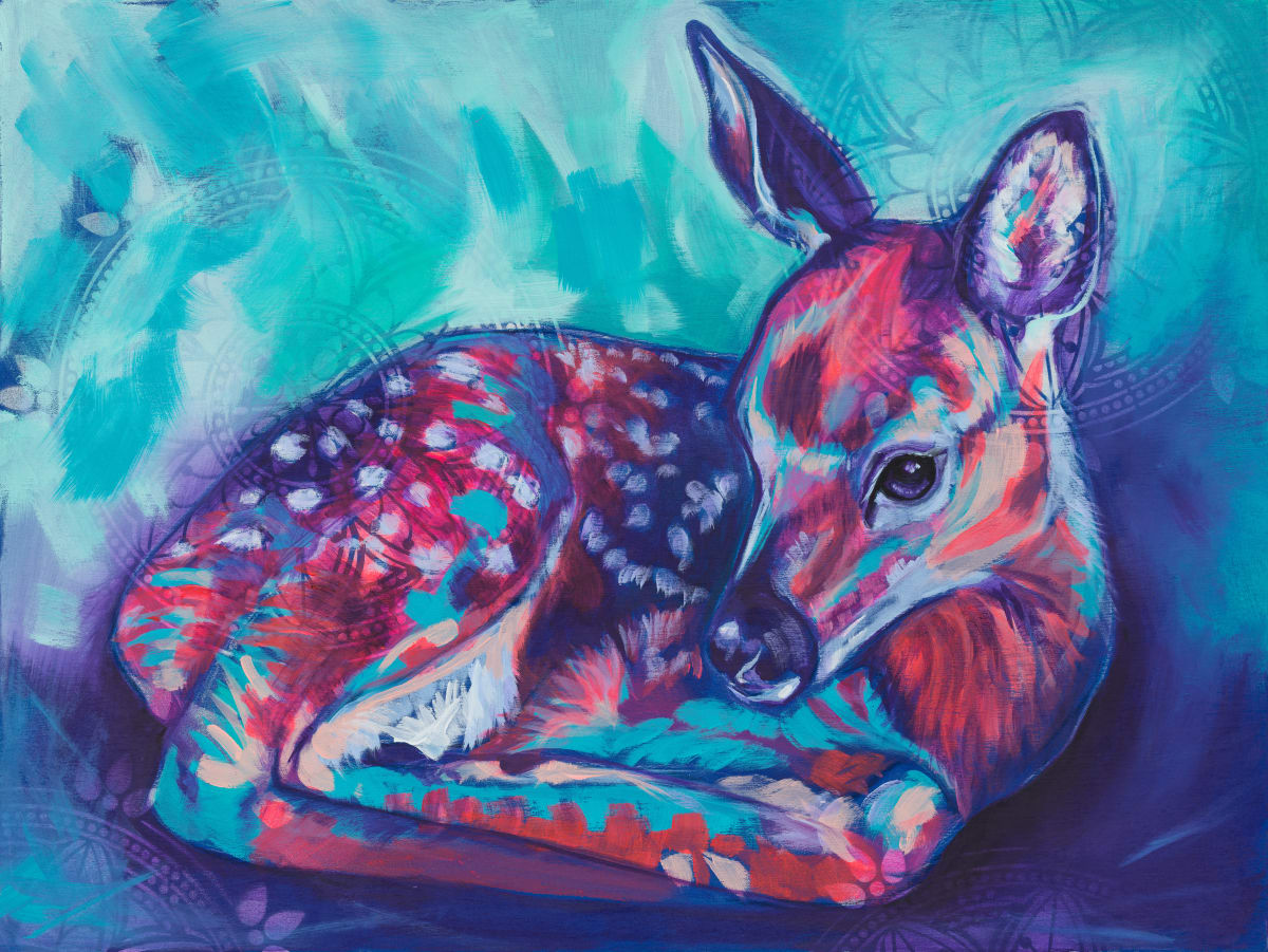 FAWN LYING DOWN by Sarah Jaynes  Image: FAWN LYING DOWN
Sarah Jaynes
2017
Acrylic and Spray Paint
18x24 in