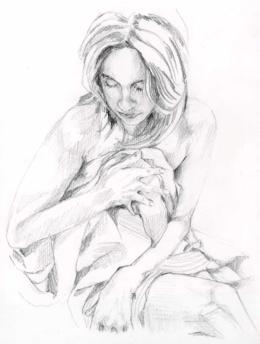 Jess Graphite Study by Sarah Jaynes  Image: Jess Graphite Study
Graphite on paper
9x12
Sarah Jaynes
2025
