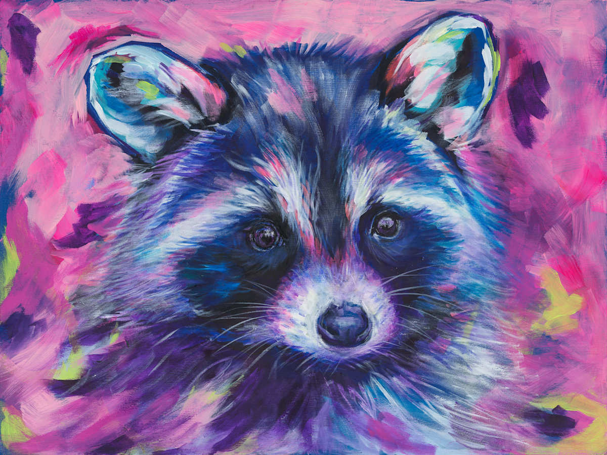 RACCOON PAINTED by Sarah Jaynes, Image 2.