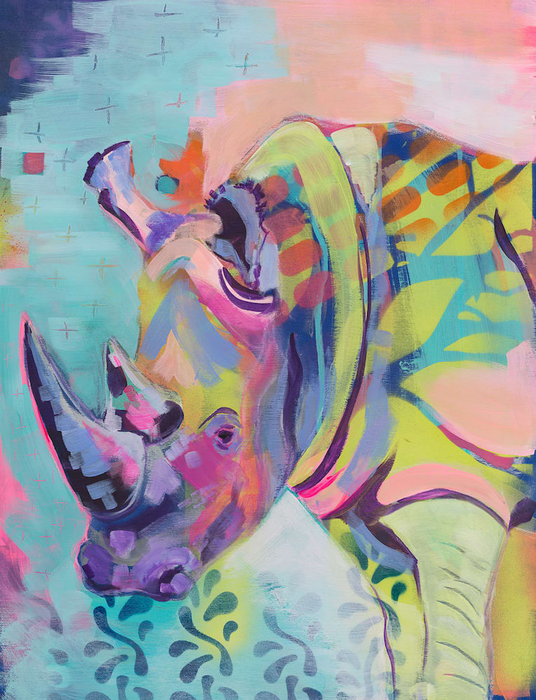 RHINO by Sarah Jaynes  Image: RHINO
Sarah Jaynes
2017
Acrylic and Spray Paint
18x24 in