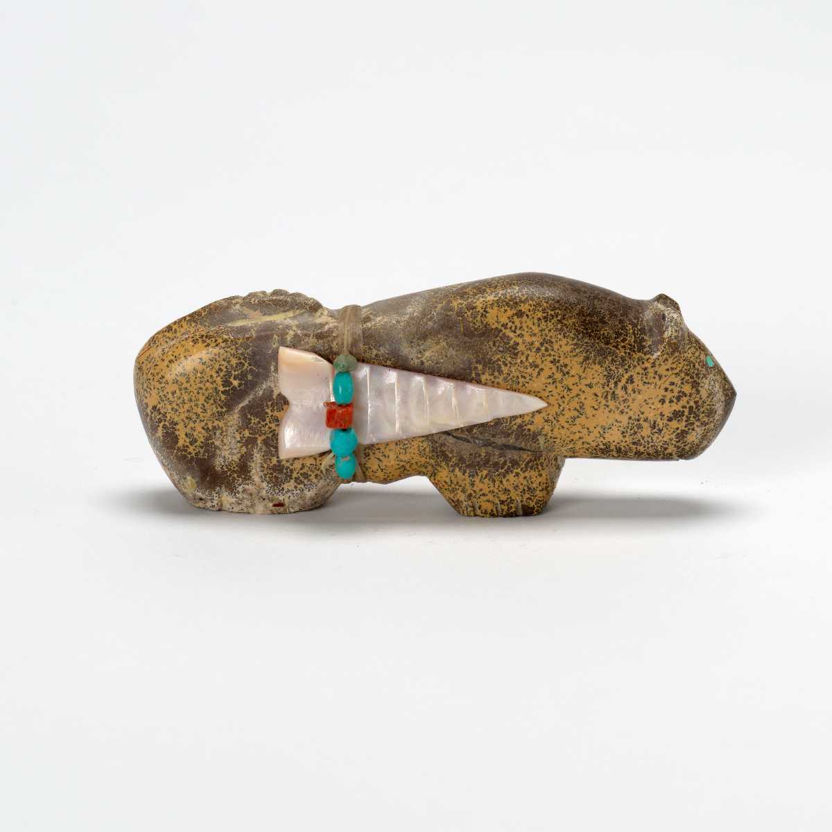Boone Family, Mt. Lion with offering, Fossilized Jasper by Boone Family  Image: Boone Family, Mt. Lion with offering, Fossilized Jasper