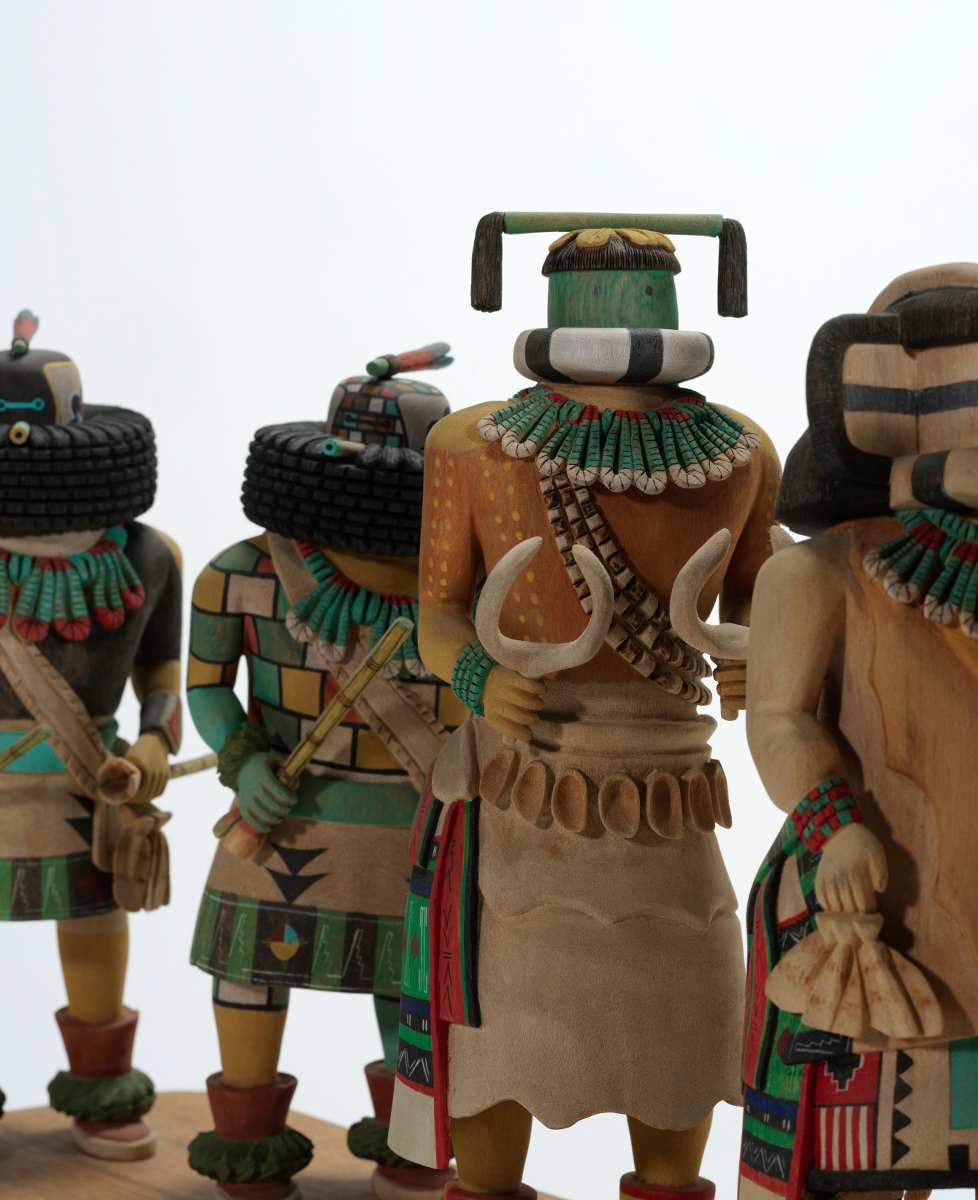Sayadasha and Wokkwinne (Zuni Longhorn Entourage) Sayadasha and  Hututu (detail) by Bart Gasper Sr.  (d), Bart Gasper Sr.  Image: Sayadasha and Wokkwinne (Zuni Longhorn Entourage) Sayadasha and  Hututu (detail)