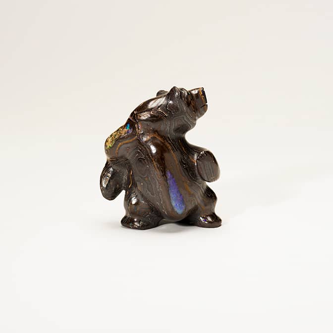 Jeffrey Tsalabutie  1974- 2009   Standing Bear, Boulder Opal by Jeffrey Tsalabutie (1974 - 2009)  Image: Standing Bear