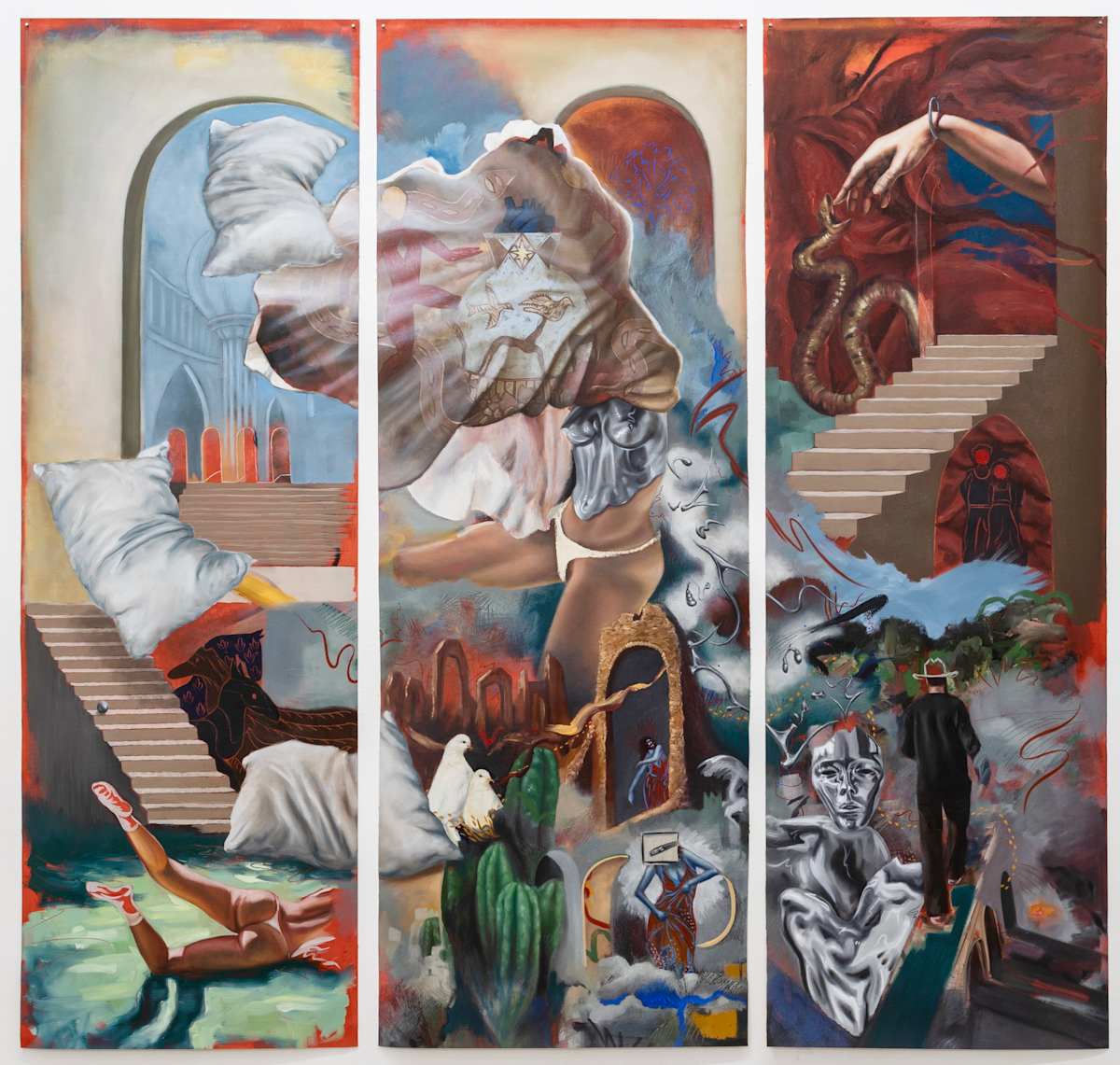 Here Before, Here Again Triptych by Taylor Ana Valdez 