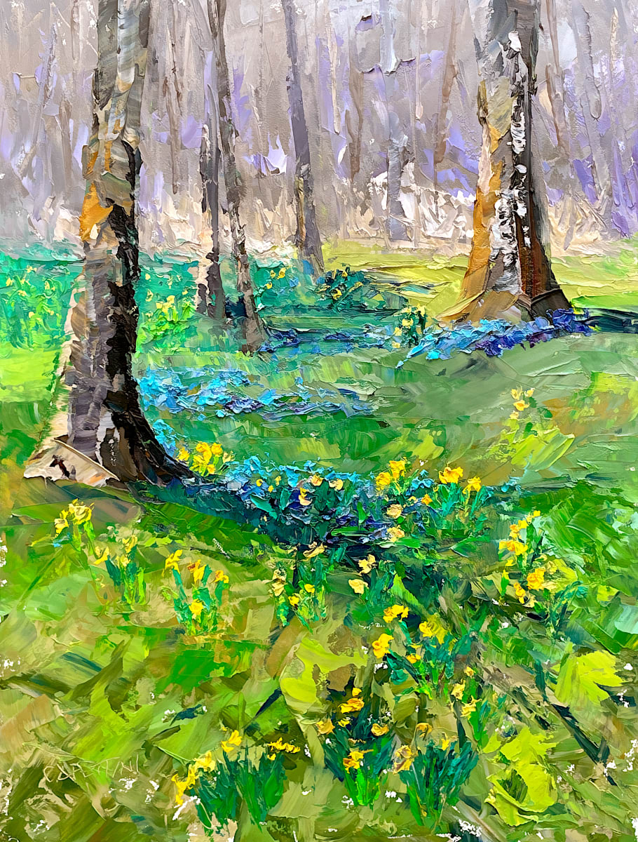 Daffodils and Scilla by Maggie Capettini 