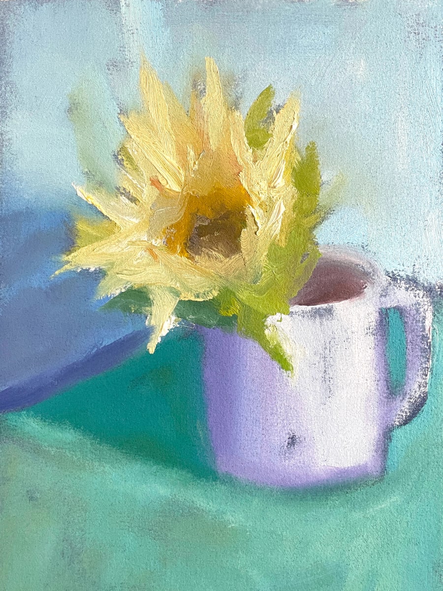 Gerbera in a Mug by Maggie Capettini  Image: Painted from life