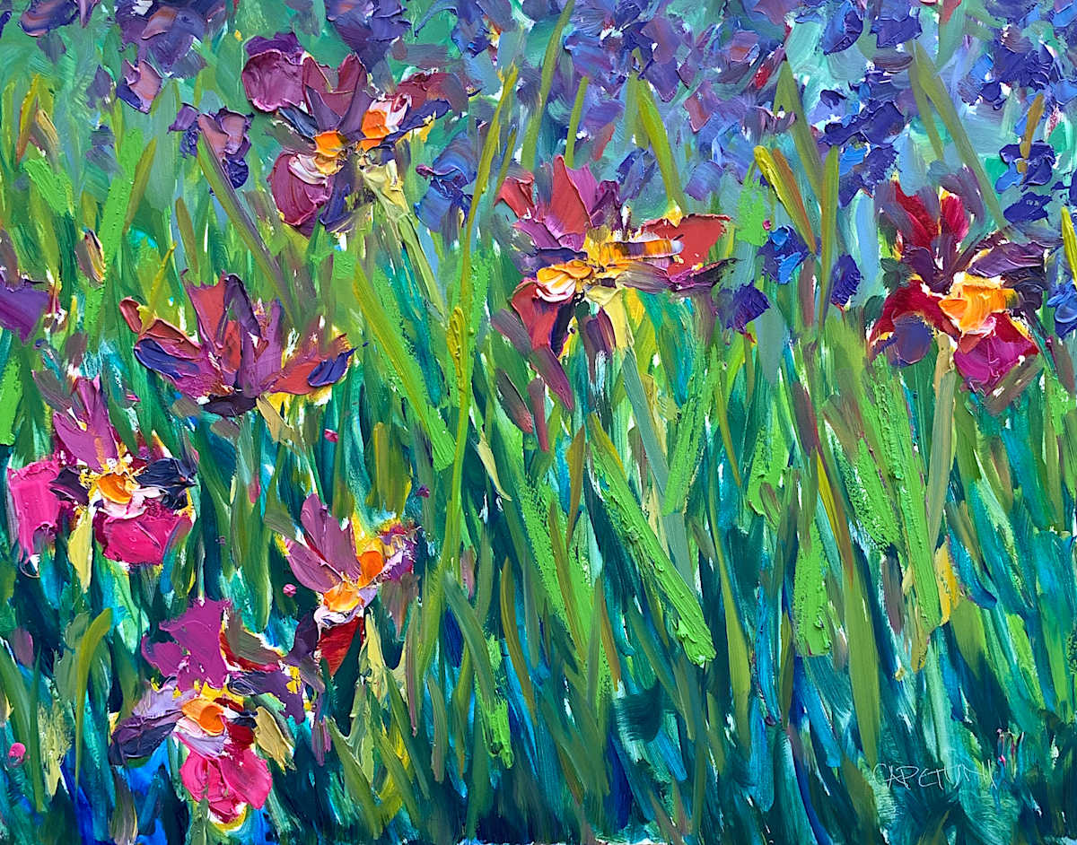 Siberian Iris and Spiderwort by Maggie Capettini, Image 4.