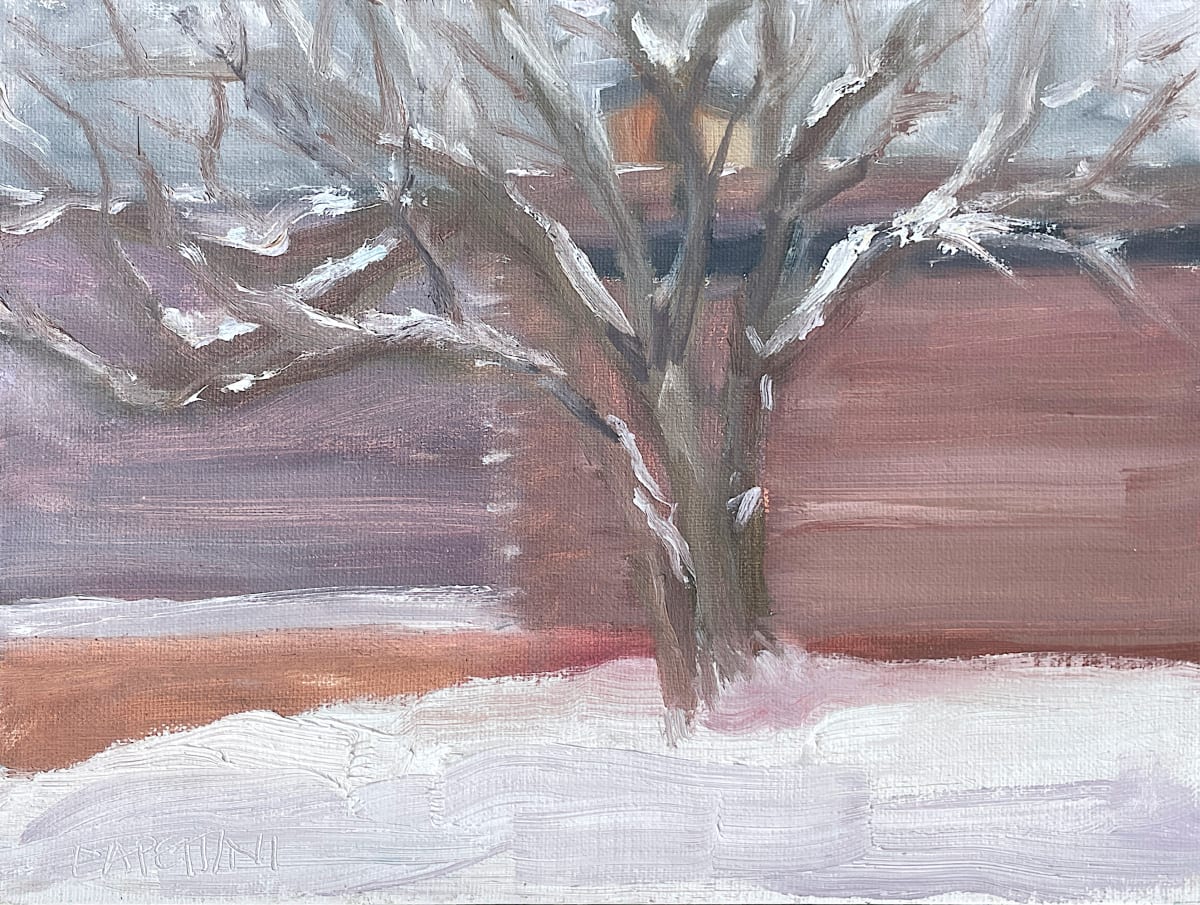 Snow Outside the Studio by Maggie Capettini 