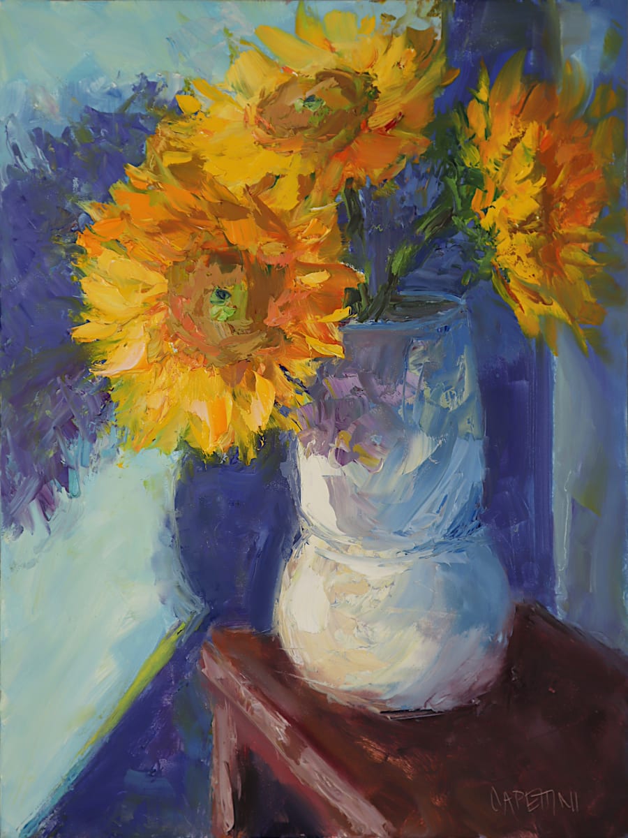 Sunflowers and Purple by Maggie Capettini 