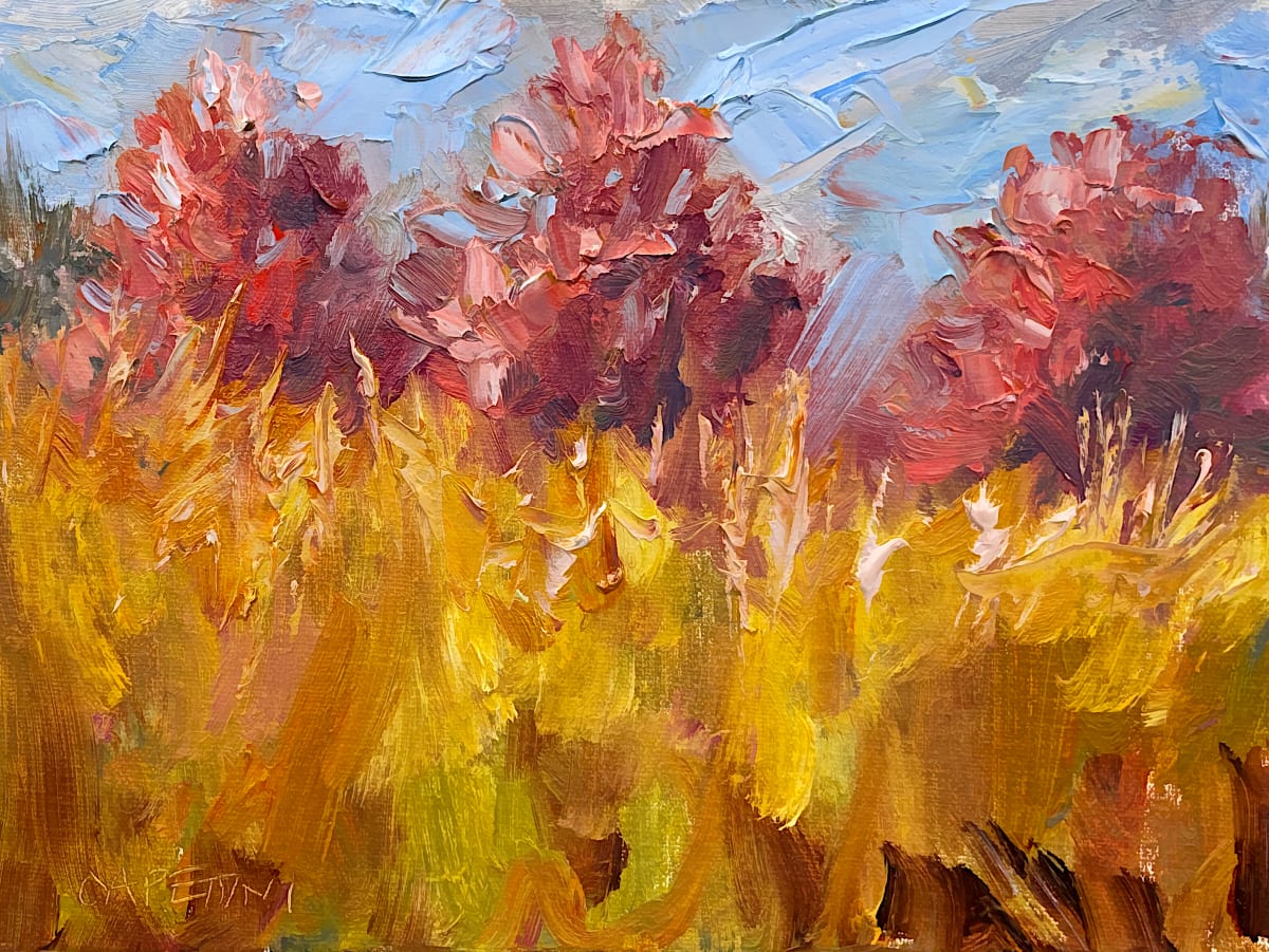 Three Fall Maples by Maggie Capettini 