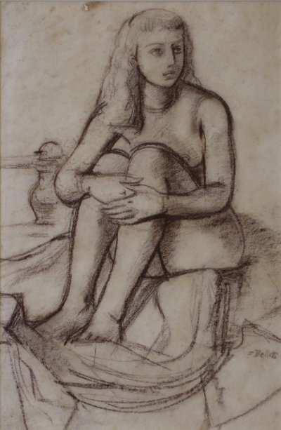 Study of Nude Girl by Jean Bellette 
