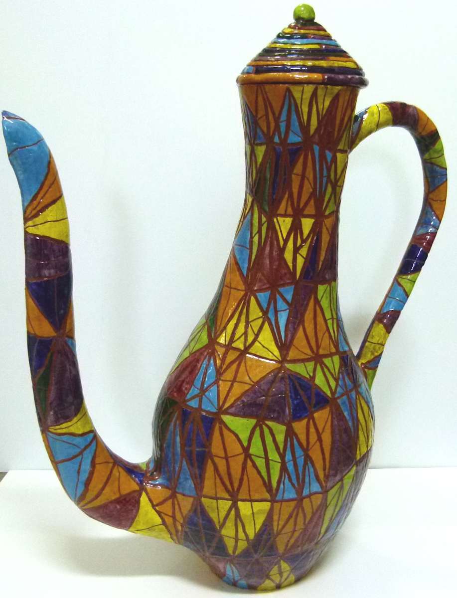 Large African Teapot 3 by Peter Cooley 