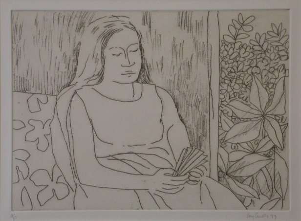 Girl with Fan by Ray Austin Crooke 