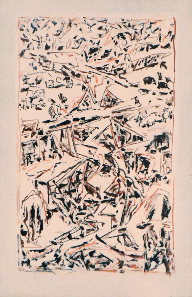 Gully with dead trees & cattle by Merrick Fry 