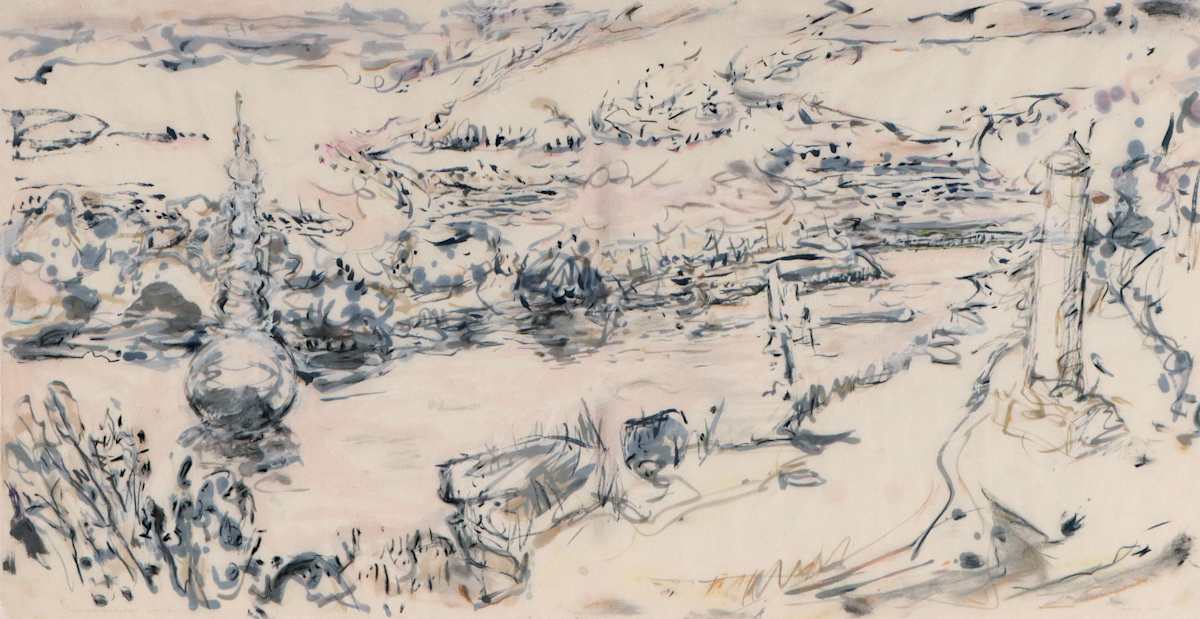 Inlet With Twin Towers by Merrick Fry 