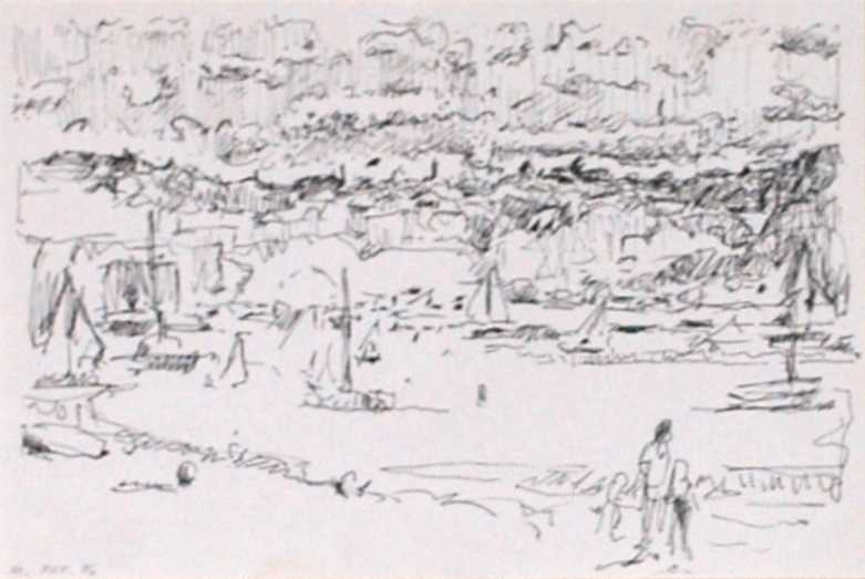 Untitled Drawing (Chinaman's Beach) by Merrick Fry 