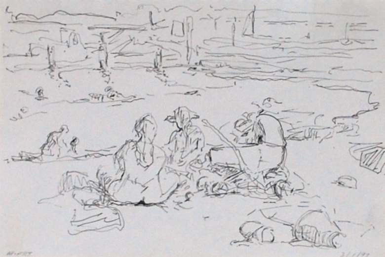 Untitled Drawing (Greenwich Baths) by Merrick Fry 